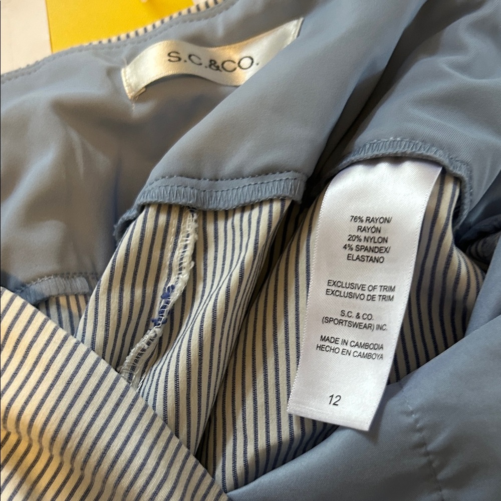 S.C. & Co. Blue Striped Blouse